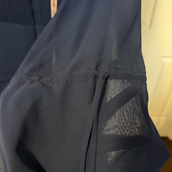 IEENA for Mac Duggal Bell Long Sleeve Chiffon Fit & Flare Minidress NWT Size 12 - Picture 4 of 6